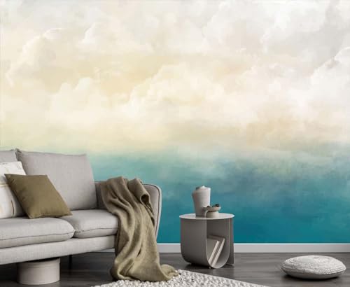 Jdayda Abstract Wallpaper Ocean Landscape Sky Clouds and Stormy Sea Wall Mural for Bedroom Living Room(Not Self-Adhesive)