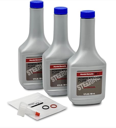 4STEED MOTORS Bundle Fit for Acura and Honda 08206-9002PE Power Steering Fluid Pack of 3 91345RDAA01 + 91370SV4000 Pump Rubber Inlet & Outlet O-Ring Seals Kit 926-157