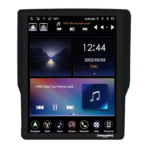 LINKSWELL GEN 5 Android 12.1″ Radio for Dodge RAM 2019-2022 New Body Style 1500/2500/3500 Replacement Touch Screen 4GB+64GB AM/FM/RCA/SWC/USB/Bluetooth/WiFi/Car Stereo