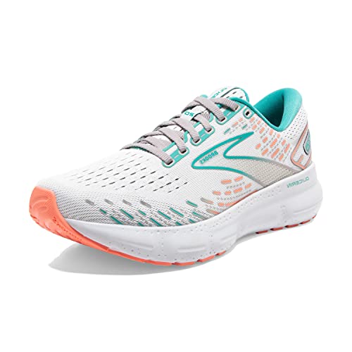 Brooks Women's Glycerin 20 Neutral Running Shoe - Oyster/Latigo Bay/Coral - 7.5 Medium