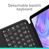 Logitech Combo Touch iPad Pro 11-inch (M4)(2024) Keyboard Case - Detachable Backlit Keyboard with Kickstand, Comfortable Typing, Multi-use Mode - Midnight Black