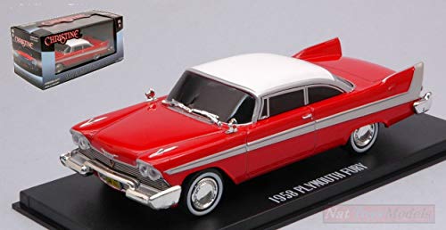 Scale Model Compatible with Plymouth Fury 1958 Christine 1983 RED W/White ROOF 1:43 Greenlight GREEN86575