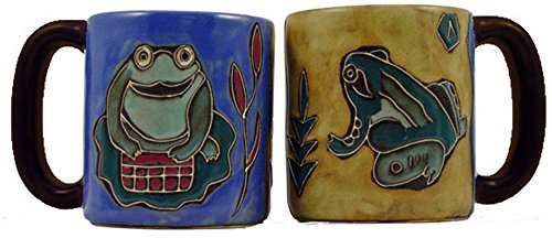 Mara Ceramic Stoneware 16 Oz. Frogs Mug (Set of 2)