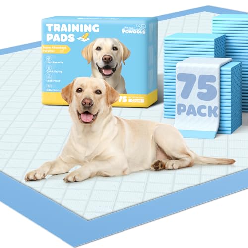 75-Pack XX-Large Puppy Pads - 38" x 28" Pee Pads for Dogs Potty Training with Leak-Proof Quick-Dry Design, 6-Layer Wee Wee Pads for Dogs, Blue