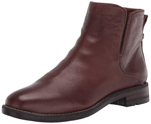 Franco Sarto Womens Marcus Flat Ankle Bootie Dark Brown Leather 9 M