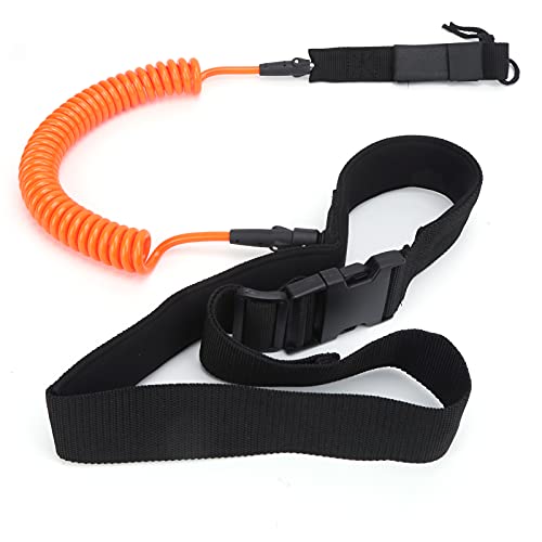 Surfboard Leash, Surfboard Waist Rope Surf Straight Surf Board Leashes Straight Surf Board Leashes Safety Board Leash for Stand Paddle Boards(orange)