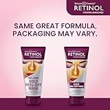 Retinol Gold Peel-Off Mask - Tightens, Lifts, Soothes & Hydrates Skin For Luminous Finish - Real Gold Helps Firm & Brighten While Flower Extracts Nourish & Restore Youthful Texture