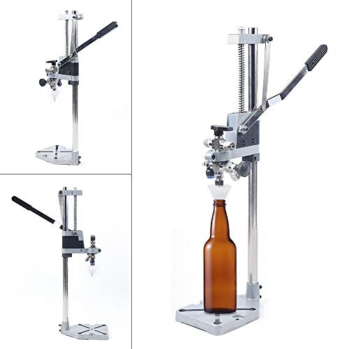 DYRABREST Bottle Filler,Counter Pressure Bottle Filler,Stainless Steel Beer/Wine Bottle Filler,Manual Liquid Filling Machine for Glass/Convoluted/Plastic/Wine Bottles