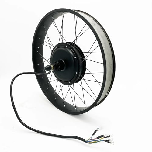 CHAOZHU Rear Electric Bike Fat Tire Wheel, 48V-72V 3000W-5000W Motor, 8kW Peak, 175/190mm Hub for Off-Road & All-Terrain Riding (Dropout Width: 190mm, Wheel Size: 26" x4.0)