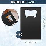 Yugada 100 Pcs Credit Card Bottle Opener Bulk, Stainless Steel Metal Card Beer Bottle Openers Wallet Bottle Opener, DIY Bottle Opener for Party Favor Wedding Favor Groomsmen Bridesmaid Gift (100 Pcs)