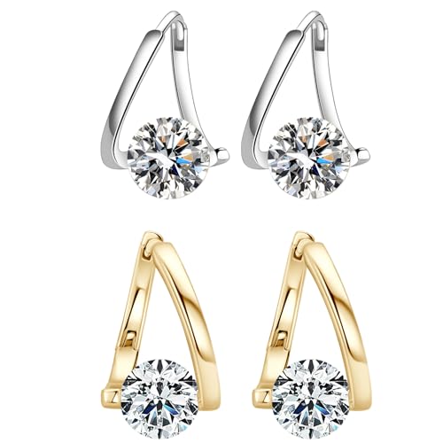 Halolux Lymphvity Germanium Earrings, Lymphvity Magnetherapy Germanium Earrings (2 Pairs Gold + Silver)