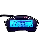 SAMDO Universal Motorcycle Speedometer Odometer Tachometer RPM Speedometer Gauge 199 Kph Mph for Carburetor Motor