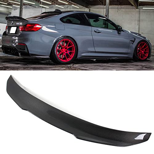 Cuztom Tuning PS Style Big Duckbill High Kick Carbon Fiber Trunk Lid Spoiler Wing Compatible for Fits 2015-2020 BMW F82 M4