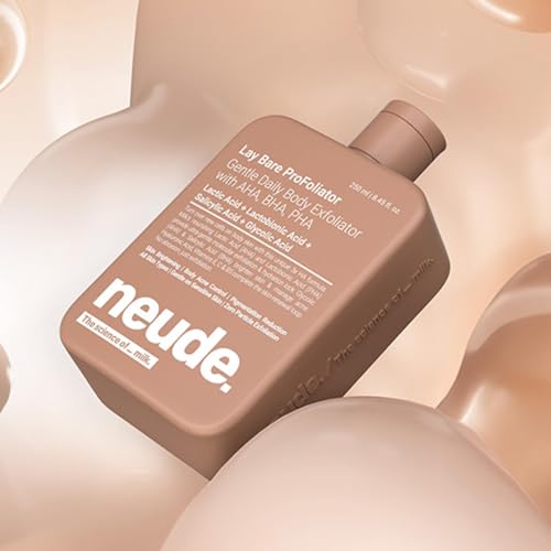 Lay Bare Body Scrub 250ml Lactobionic Acid PROfoliator bath Exfoliator with AHA BHA PHA Glycolic Acid Salicylic Acid Hyaluronic Acid for Gentle Exfoliation Smooth Radiant Skin for All Skin Types