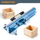 POWERTEC Adjustable Box Joints Jig for Table Saws and Router Tables, Table Saw Accessories for Wooden Box Making and Other Woodworking Projects (71759)