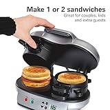 Hamilton Beach Dual Breakfast Sandwich Maker with Timer, Silver (25490A)