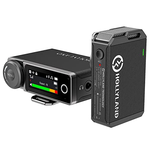 Hollyland Lark Max Wireless Lavalier Microphone System (1TX+1RX, No Charging Case), Professional ENC, Studio Quality Audio, Compatible with DSLR Camera, iPhone, Android, PC-Black