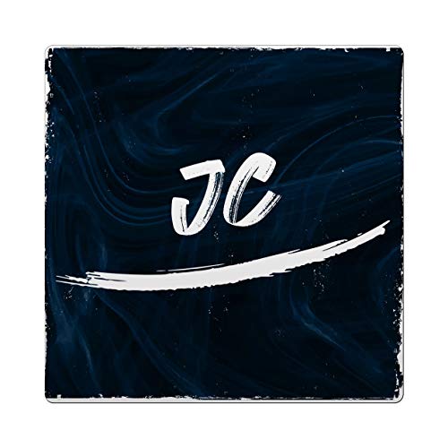 Makoroni - Jc Name Ceramic 4"x4" Drink Coaster Design #1 w/Cork Backing