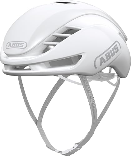 ABUS Gamechanger 2.0 Aero Road Bike Helmet – Lightweight Road Cycling Helmet – High-Performance Helmet for Men & Women (Pure White, Medium)