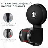 JOMOLA Suction Shower Head Holder Adjustable Handheld Shower Holder Stainless Steel Removable Bathroom Handheld Bidet Sprayer Holder 4 Mode Angle Matte Black