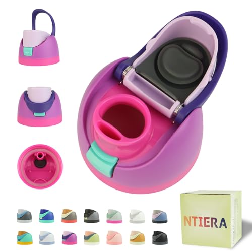 NTIERA Replacement Lid for Owala Freesip Water Bottle, Compatible with Owala Lid and Cap, Premium Accessories for 16oz 24oz 32oz 40oz Bottles,Leak-Proof,BPA-Free(Pink Purple)