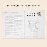 Watercolor Workbook: 30-Minute Beginner Botanical Projects on Premium Watercolor Paper (Watercolor Workbook Series)