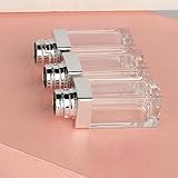 COSIDEA 18PCS Empty 8ML Square clear Lip Gloss Tube Silver big doe foot wand lipgloss tubes for Lip oil tint bottles container