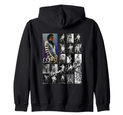 The King of POP Michael Jackson Themed Zip Hoodie - Unisex Adult, Black, Small