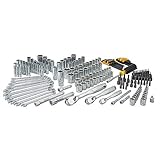 DEWALT Mechanics Tool Set, 1/4" & 3/8" & 1/2" Drive, SAE/Metric, 205-piece (DWMT81534)