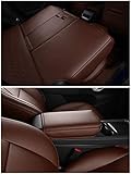 INCH EMPIRE Custom Fit for Tesla Model Y 7 Seater Version The First and Second Row Car Seat Cover Original Synthetic Napa Leather Protector for 2020 2021 2022 2023 2024 (7 Seat 2 Rows Napa Brown)