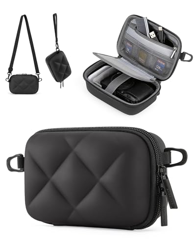 Digital Camera Case, Protective & Lightweight Camera Case with 2 Carrying Ways, Waterproof & Shockproof Small Camera Bag for Canon PowerShot G7X Mark II/III/Sony DSCW800/DSCW830 - Black