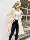 GRACE KARIN Long Trench Coats for Women Lapel Double Breasted A Line Jacket White XL