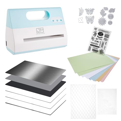 Joelver Maker Portable Automatic A4 Die Cutting & Embossing Machine for Arts & Crafts, Scrapbooking & Cardmaking,9” Opening (Blue)