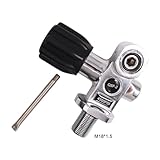 TUDIVING-4500Psi 300Bar Scuba Diving Tank Valve,DIN/YOKE Valve,Diving Cylinder Valve M18*1.5 Thread