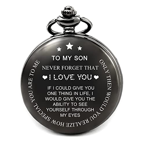 levonta Son Gifts from Mom and Dad Personalized Pocket Watch (How Special Son)