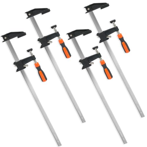 ACOSEA Woodworking Clamps, 4-Pack 36 Inch Long Bar Clamps, Heavy Duty Adjustable and Quick Release, 2.5 Inch Throat Depth, 600 Lbs Force