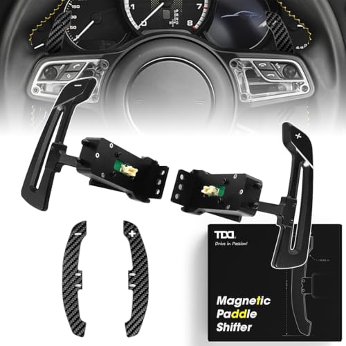 TDD Aluminum Alloy Magnetic Paddle Shifters Compatible with Porsche 718 Cayman GT4 991 Panamera 971 911 997 Magnetic Steering Wheel Paddle Shifter (1 Set P1 Model)