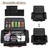 BAFASO Large Capacity Hairdresser Bag with Adjustable Dividers, Travel Barber Case Holds Various Hair Cutting Tools (NO ACCESSORIES), Black