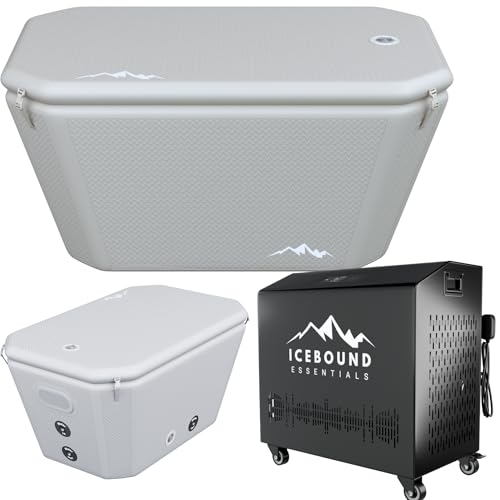 Cold Plunge Tub with Water Chiller - 1HP Efficient Hot and Cold Water Chiller for Ice Bath - Premium Ice Bath Tub with Chiller - WiFi - Filter - Ozone/UV - Ice Bath with Chiller