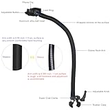 Mippko Phone Holder for Mic Stand/Music Stand/Treadmill/Spin Bike/Exercise Bicycle/Scooter,50 cm Long Flexible Gooseneck Arm Super Crab Clamp Mount,Compatible with 3.5~7.5" iPhone Devices