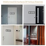 4 Pack- Please Keep Door Closed Signs Self-Adhesive, 8x3Inch Acrylic Keep Door Closed Sign for Business Store, Shop, Cafe, Office, Restaurant