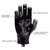 KastKing Sol Armis Sun Gloves UPF50+ Fishing Gloves UV Protection Gloves Sun Protection Gloves Men Women for Outdoor, Kayaking, Rowing, Blackout Prym1,Large - X-Large