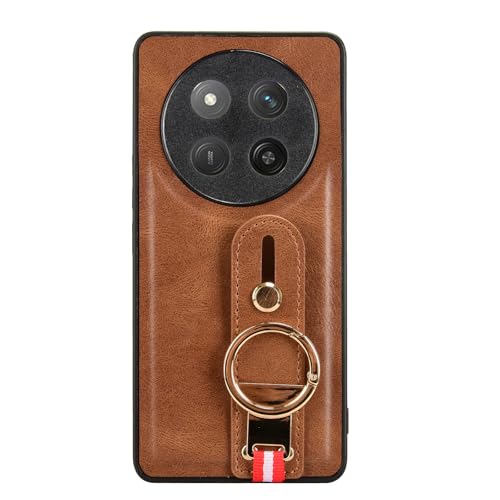 HWPIVOX Case for Honor X9c 5G, [Wristband] + [Keychain] Multifunctional Honor X9c 5G Phone Case, PU Leather Comfortable Feel Non-Slip Combination Phone Cover for Honor X9c 5G Brown