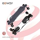 Exway Flex Paragon Electric Skateboard Longboard with Rexus Remote, Bifrost 2.0 Lighting System, Top Speed of 31 Mph, 25miles Range, Elastic Composite Deck, Electric Longboard for Adults & Youths