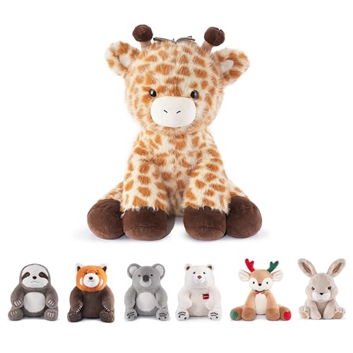 Niuniu Daddy 14" | 3.5 Pound Giraffe Weighted Plush Stuffed Animal, Heavy Giraffe Pillowfort Toys for Kids Adults, Weighted Beads for Stuffed Animals Body Pillow for Gift Birthday Christmas Holiday