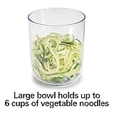 Hamilton Beach 3-in-1 Electric Vegetable Spiralizer for Veggie Noodles, Zoodle Maker & Slicer With 3 Cutting Cones for Spaghetti, Linguine, and Ribbons, 6-Cups, Black (70930)