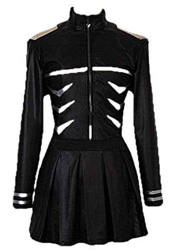 Tokyo Ghoul Cosplay Kaneki Ken Cosplay Costume Female Black Fight Uniform Full Set Mask Can be Added (Costume,Female L)