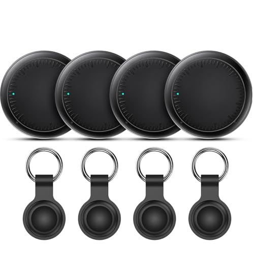 Air Tag for Android, Air Tags-4 Pack Android, Android Tracker Tags, Google Find Trackers for Google'S Find Hub App, Luggage Tracker Android for Keys, Wallets, Suitcases(Black)