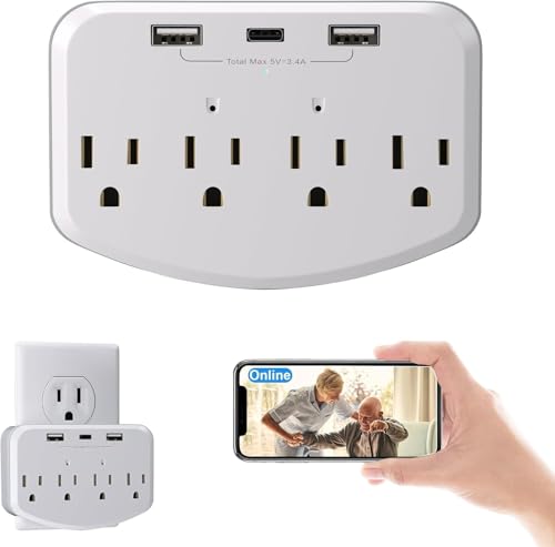 Kestanlora 1080P Wireless Hidden Cameras Mini Small Spy Security Wall Outlet WiFi Camera Indoor Camera for Home Security【Upgraded】