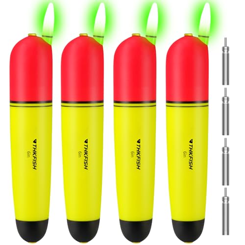 THKFISH Fishing Slip Bobbers, EVA Foam Bobbers Night Fishing Slip Bobbers Slip Corks for Fishing Catfish Bobbers Assortment Freshwater,4in 6in 7in